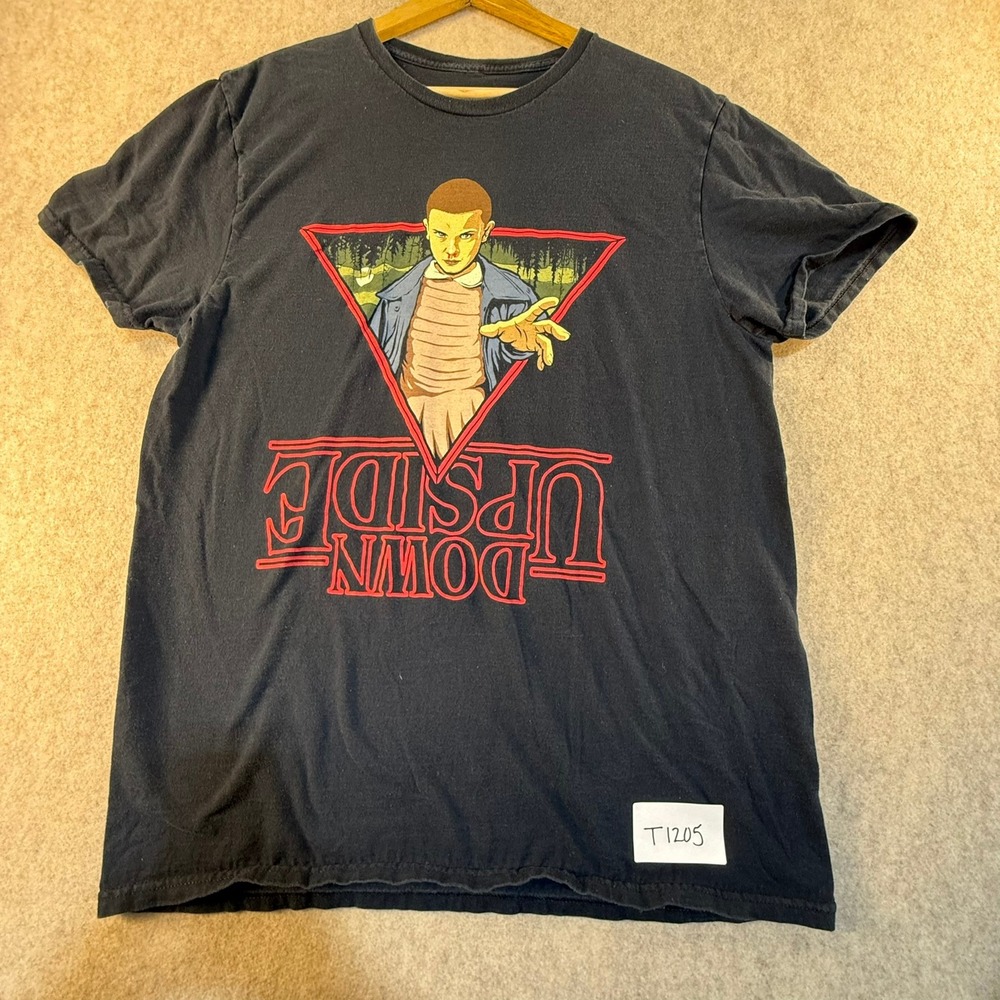 Stranger‎ Things Eleven Upside Down Shirt Mens Large Black Loot Crate Exclusive